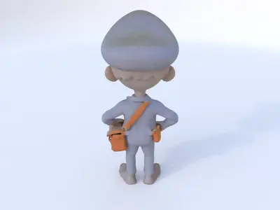 Postman male 3D model