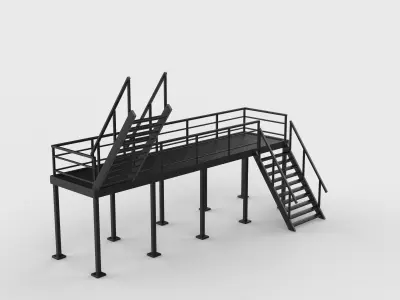 Industrial Staircases 3D model