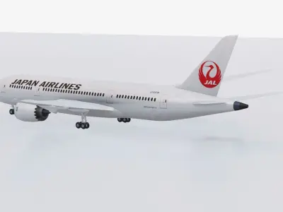 Boeing 787 Dreamliner Japan Low-poly 3D model