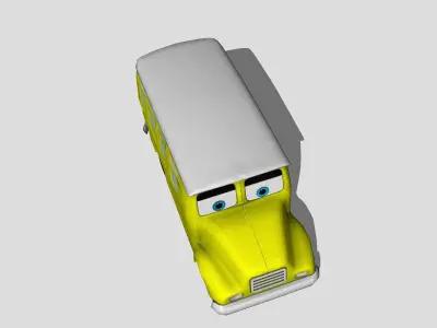 School Bus Low-poly 3D model purchase
