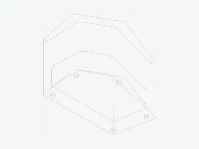 Furniture - Seating - Contemporary - Scoop - Left Low-poly 3D model