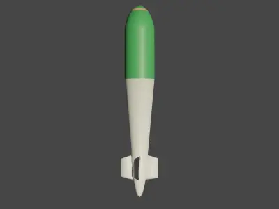 British Explosive Ordnance DP 12000lb Tallboy bomb Low-poly 3D model
