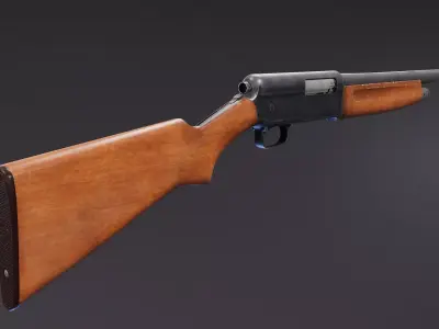 Model 1911 Widowmaker Shotgun Low-poly 3D model