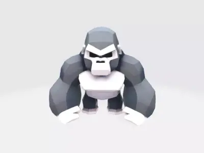 Lowpoly gorilla Low-poly 3D model