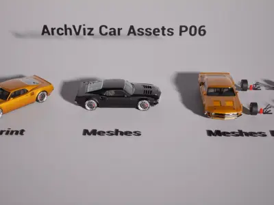 ArchViz Car Assets P06 - Unreal Engine 5 3D model