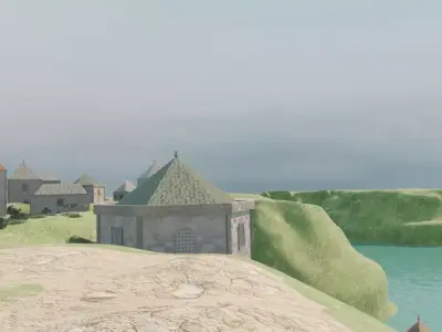 Abandoned Island Village 3D model