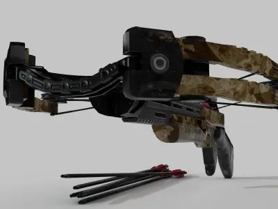 crossbow Low-poly 3D model