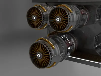 Spaceship machine Free low-poly 3D model