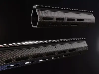 HK416 Carbon Fiber Lancer Handguard Low-poly 3D model