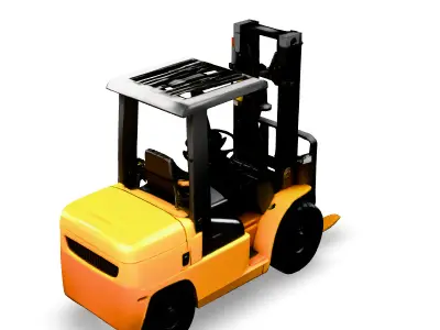 Realistic Forklift Truck 3D Model Low-poly 3D model