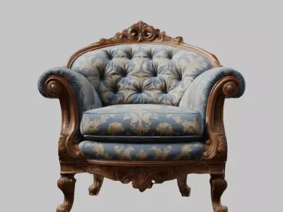 Realistic Chair Sofa 3D Model Low-poly 3D model