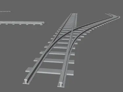 Rail Kit - Trilhos de Trem 3D model