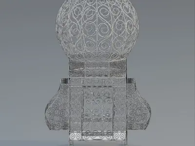 Decorative bird cage 3D model