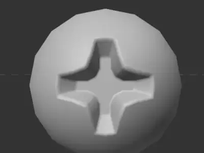 Screwhead Phillips Screw thing Free low-poly 3D model