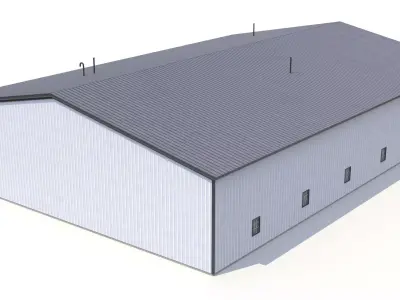 Industrial Building 56 Low-poly 3D model