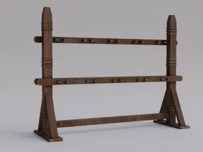 Weapon Stand Low-poly 3D model
