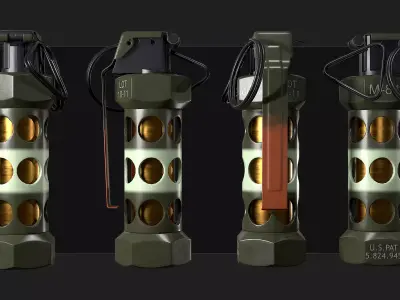 M84 STUN GRENADE Low-poly 3D model purchase
