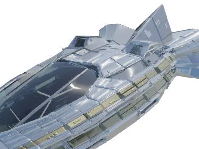 Space Ship 3D model 4