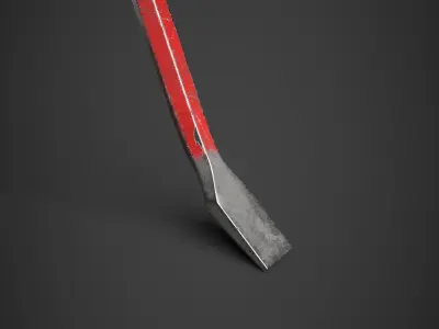 Crowbar or Wrecking bar Low-poly 4k Low-poly 3D model