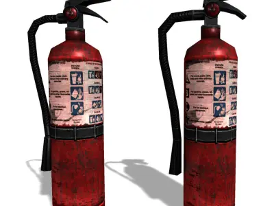 Fire Extinguisher Game Model Low-poly 3D model