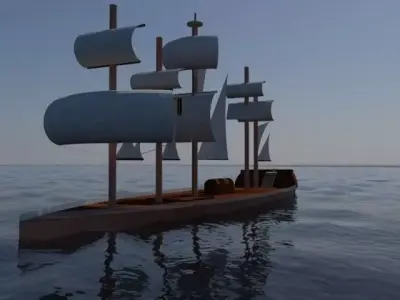 3D Boat sailing ship 3D model