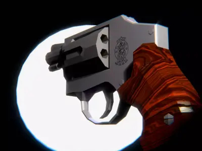Low Poly LADYSMITH 642 SMITH AND WESSON  Low-poly 3D model