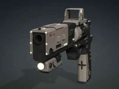 SCI-FI REVOLVER ELG Low-poly 3D model