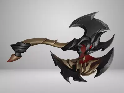Futuristic Axe Low-poly 3D model shop