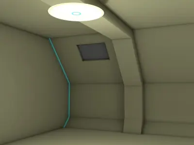 sci fi corridor  3D model 68