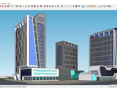 Sketchup Commercial Complex K10 3D model