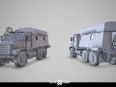 AKM23 Cargo Low-poly 3D model