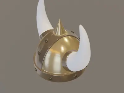 Viking Helmet 3D model 5