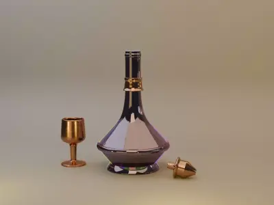 Alchemist Elixir Decanter Set Medieval Potion  Free 3D print model