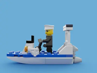 LEGO City - Police Boat 3D model