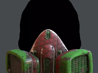 Gas mask helmet 3d model scifi  Low-poly 3D model purchase