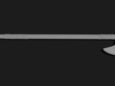 Viking Axe 4 Low-poly 3D model