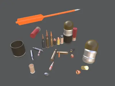 The ammo kit Low-poly 3D model