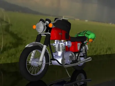 My Old BSA 650 Low-poly 3D model