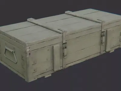 Eng Supply Crate 01 Weathered Military Storage Box Low-poly 3D model