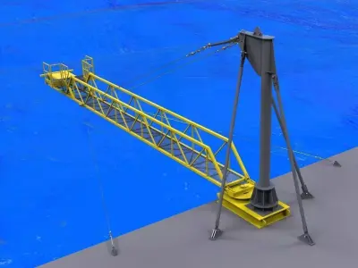 Flareboom king post Free 3D model