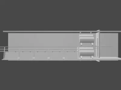 ship deck Low-poly 3D model