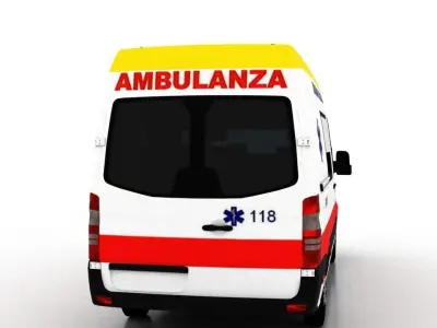 Mercedes Benz Sprinter L2H2 2015 Italy Ambulance 3D model