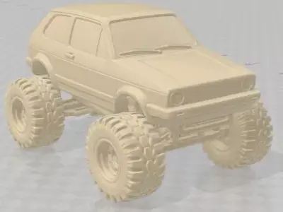 Volkwagen Golf MK1 - Monster Truck Printable 3D print model