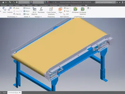 Slat Chain Conveyor 3D model