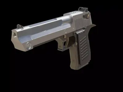 Pistol Gun Free low-poly 3D model