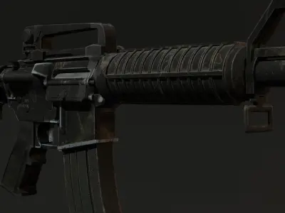 Assault Rifle M15 Low-poly 3D model