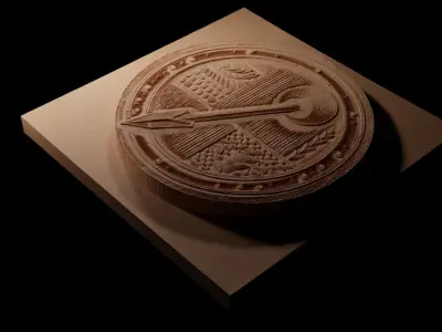 Pin CNC 3d Print High Relief Sand Casting 3D print model