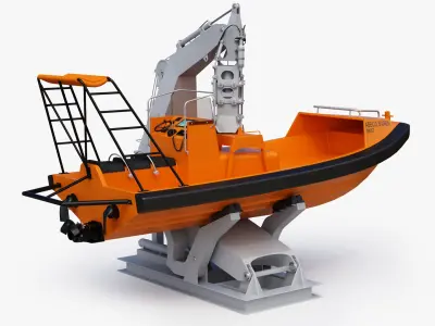 Lifeboat Rescue V12 Motorboat 3D model
