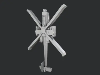 STL models for 3D printing and CNC helicopter 3D print model