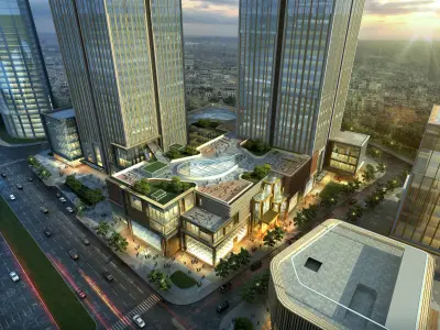 3Dmax fashion city commercial square building 89 3D model
